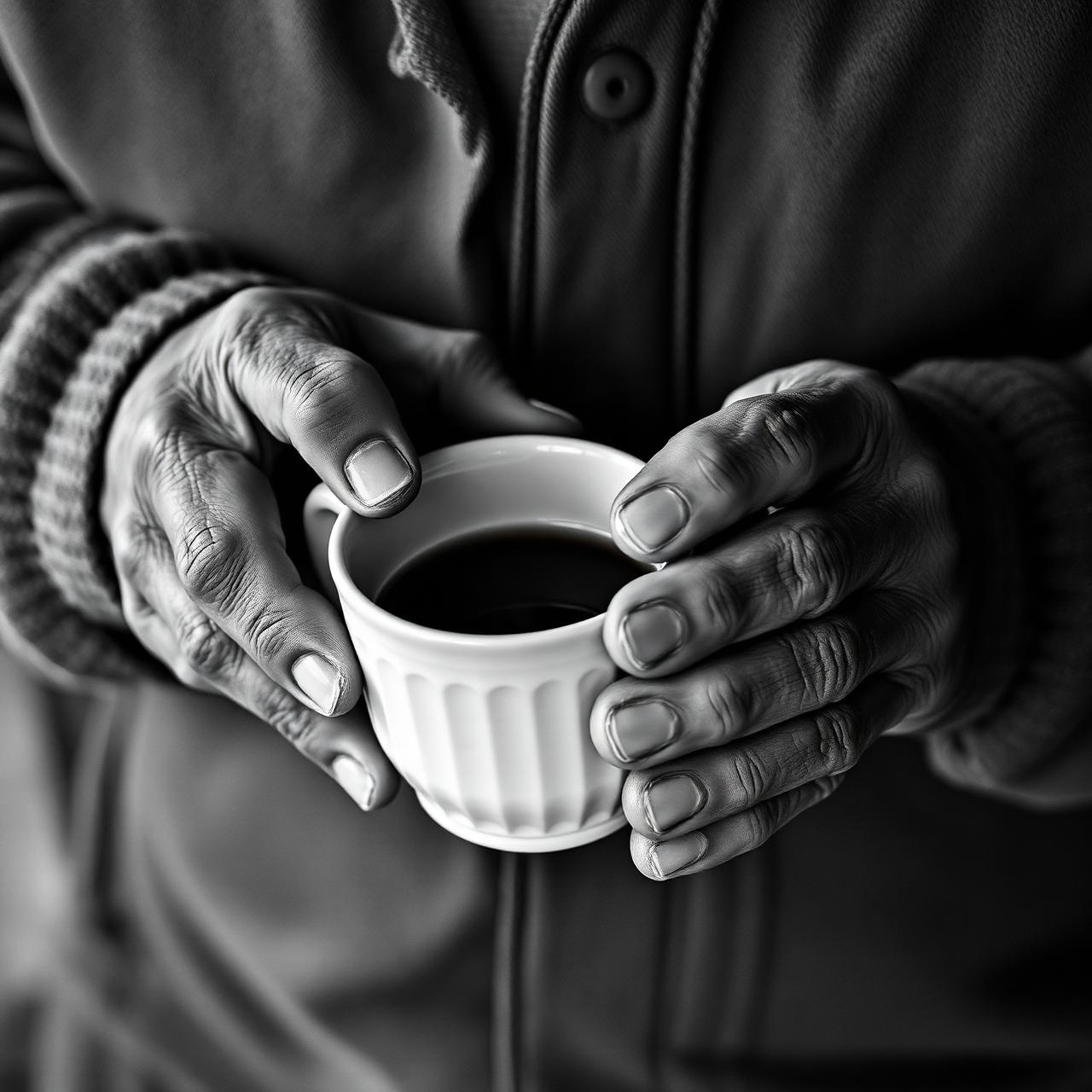 Black and white hands